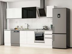 Alvinka 295X210 Cm High Gloss Mutfak Dolabı M-E90S45S40-3 High Gloss | Beyaz - Mdf