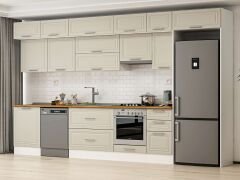 Alvinka 385X240 Cm Klasik Mebran Mutfak Dolabı Mb-E80S60S45-1 Mebran | Kumtaşı - Suntalam