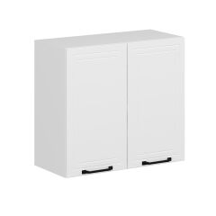 Alvinka Mutfak Modül Mbr_A Üst 2Dk1R 80-H72Cm Dolap Beyaz Beyaz Mdf