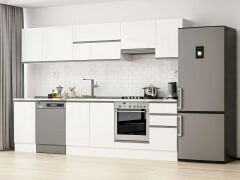 Alvinka 300X210 Cm High Gloss Mutfak Dolabı M-E90S45S45-1 High Gloss | Beyaz - Mdf