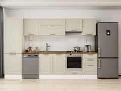 Alvinka 310X210 Cm Klasik Mebran Mutfak Dolabı Mb-E80B60S50-1 Mebran | Kumtaşı - Suntalam