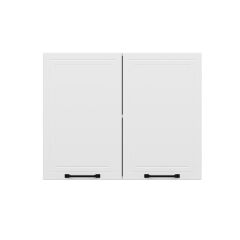 Alvinka Mutfak Modül Mbr_A Üst 2Dk1R 90-H72Cm Dolap Beyaz Beyaz Mdf