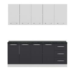 Minar 205 Cm Mutfak Dolabı Beyaz Antrasit 205-A1