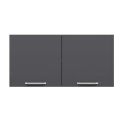 Alvinka Mutfak Modül Duz Üst 2Dk1R 120-H60Cm Dolap Beyaz Antrasit Mdf