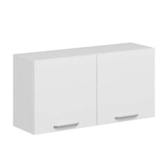 Alvinka Mutfak Modül Duz Üst 2Dk1R 120-H60Cm Dolap Beyaz Beyaz Mdf