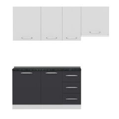 Minar 205 Cm Mutfak Dolabı Beyaz Antrasit 205-A4