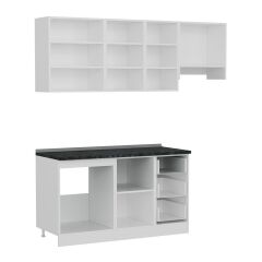 Minar 205 Cm Mutfak Dolabı Beyaz Antrasit 205-A4