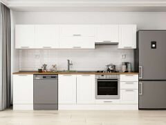 Alvinka 305X210 Cm Klasik Mebran Mutfak Dolabı Beyaz Beyaz M-E90S50S45-1
