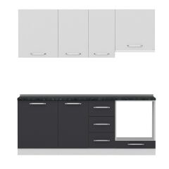 Minar 205 Cm Mutfak Dolabı Beyaz Antrasit 205-A5