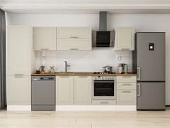 Alvinka 310X210 Cm Klasik Mebran Mutfak Dolabı Mb-E80B60S50-2 Mebran | Kumtaşı - Suntalam