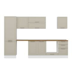 Alvinka 310X210 Cm Klasik Mebran Mutfak Dolabı Mb-E80B60S50-2 Mebran | Kumtaşı - Suntalam