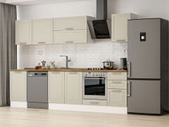 Alvinka 305X210 Cm Klasik Mebran Mutfak Dolabı Beyaz Beyaz M-E90S50S45-2
