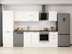 Alvinka 310X210 Cm Klasik Mebran Mutfak Dolabı Mb-E80B60S50-2 Mebran | Beyaz - Mdf