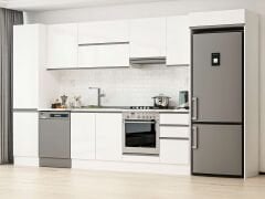 Alvinka 385X222 Cm High Gloss Mutfak Dolabı Mbb-E90B50S45-1 High Gloss | Beyaz - Mdf