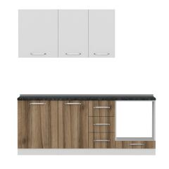 Minar 205 Cm Mutfak Dolabı Beyaz Dore 205-D3