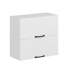 Alvinka Mutfak Modül Mbr_A Üst 2Yk1R 80-H72Cm Dolap Beyaz Beyaz Mdf