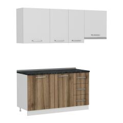 Minar 205 Cm Mutfak Dolabı Beyaz Dore 205-D4