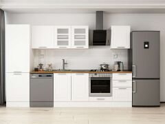 Alvinka 310X210 Cm Klasik Mebran Mutfak Dolabı Mb-E80B60S50-3 Mebran | Beyaz - Suntalam