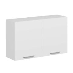 Alvinka Mutfak Modül Duz Üst 2Dk1R 120-H72Cm Dolap Beyaz Beyaz Mdf