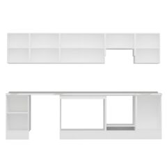 Alvinka 305X210 Cm High Gloss Mutfak Dolabı M-E90S45S50-1 High Gloss | Beyaz - Suntalam