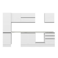 Alvinka 310X210 Cm High Gloss Mutfak Dolabı M-E80S50S60-2