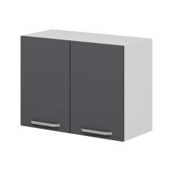 Alvinka Mutfak Modül Duz Üst 2Dk1R 80-H60Cm Dolap Beyaz Antrasit Suntalam