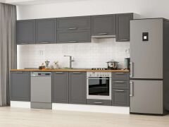 Alvinka 310X210 Cm Klasik Mebran Mutfak Dolabı Beyaz Beyaz M-E90S60S40-1