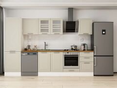 Alvinka 310X210 Cm Klasik Mebran Mutfak Dolabı Mb-E80B60S50-3 Mebran | Kumtaşı - Mdf