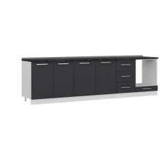 Minar 300 Cm Mutfak Dolabı Beyaz Antrasit 300-A4-Alt Modül