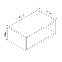 Alvinka Mutfak Modül Mbr_A Üst 1Yk 60-H30Cm Dav Dolap Beyaz Beyaz Mdf
