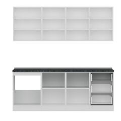 Minar 210 Cm Mutfak Dolabı Beyaz Antrasit 210-A1