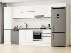 Alvinka 390X222 Cm High Gloss Mutfak Dolabı Mbb-E90B50S50-1 High Gloss | Beyaz - Mdf