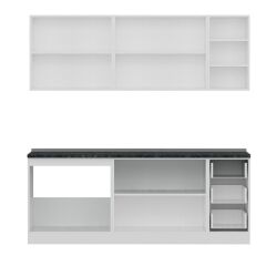 Minar 210 Cm Mutfak Dolabı Beyaz Antrasit 210-A2