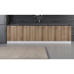 Minar 300 Cm Mutfak Dolabı Beyaz Dore 300-D3-Alt Modül