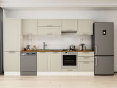 Alvinka 320X210 Cm Klasik Mebran Mutfak Dolabı Mb-E80B60S60-1 Mebran | Kumtaşı - Mdf