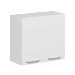 Alvinka Mutfak Modül Duz Üst 2Dk1R 80-H72Cm Dolap Beyaz Beyaz Mdf