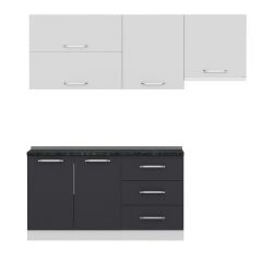 Minar 210 Cm Mutfak Dolabı Beyaz Antrasit 210-A4