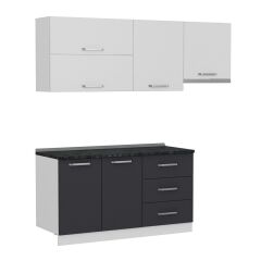 Minar 210 Cm Mutfak Dolabı Beyaz Antrasit 210-A4