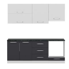 Minar 210 Cm Mutfak Dolabı Beyaz Antrasit 210-A5