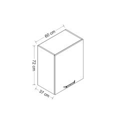 Minar 60 Cm Mutfak Dolabı Beyaz 60-B1-Üst Modül