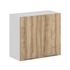 Alvinka Mutfak Modül Duz Üst 2Dk1R 80-H72Cm Dolap Beyaz Dore Mdf