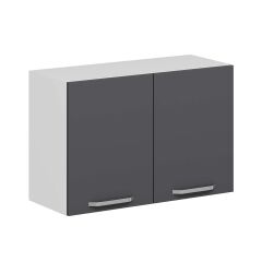 Alvinka Mutfak Modül Duz Üst 2Dk1R 90-H60Cm Dolap Beyaz Antrasit Suntalam