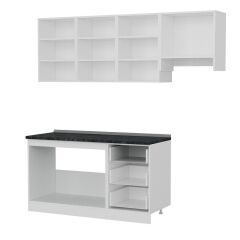 Minar 210 Cm Mutfak Dolabı Beyaz Antrasit 210-A7