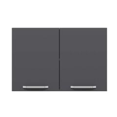 Alvinka Mutfak Modül Duz Üst 2Dk1R 90-H60Cm Dolap Beyaz Antrasit Mdf