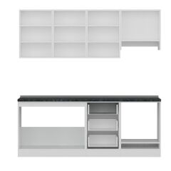 Minar 210 Cm Mutfak Dolabı Beyaz Antrasit 210-A8