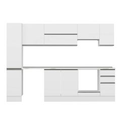 Alvinka 280X210 Cm High Gloss Mutfak Dolabı Mb-E80B40S40-1