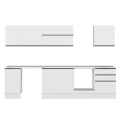 Alvinka 315X210 Cm High Gloss Mutfak Dolabı M-E90S45S60-2 High Gloss | Beyaz - Suntalam