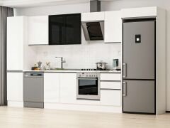 Alvinka 390X222 Cm High Gloss Mutfak Dolabı Mbb-E90B50S50-3 High Gloss | Beyaz - Suntalam