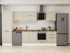 Alvinka 320X210 Cm Klasik Mebran Mutfak Dolabı Mb-E80B60S60-2 Mebran | Kumtaşı - Mdf