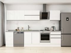 Alvinka 315X210 Cm High Gloss Mutfak Dolabı M-E90S45S60-2 High Gloss | Beyaz - Mdf